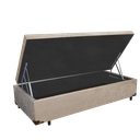 Ver imagem 1 de Cama Box Baú Solteiro Premium Acolchões Suede Bege