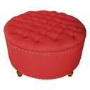 Ver imagem 1 de Puff Amora 80 Cm Suede Bege Slk Decor Amara Vermelho