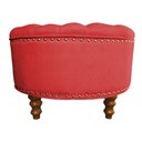 Ver imagem 3 de Puff Amora 80 Cm Suede Bege Slk Decor Amara Vermelho
