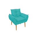 Ver imagem 1 de Poltrona Opala Decorativa Escritório Recepção Azul Turquesa Cor:azul-turquesa