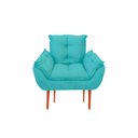 Ver imagem 2 de Poltrona Opala Decorativa Escritório Recepção Azul Turquesa Cor:azul-turquesa