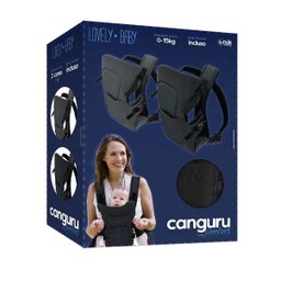CANGURU PARA BEBÊ COMFORT COM BOLSO - Cinza - 3