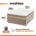 Ver imagem 3 de Cama Box Casal Espuma Pillow Top Lord 138x188x68cm Herval - Suporta até 150 kg por Pessoa