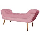 Ver imagem 2 de Recamier Calçadeira Estofado Sienna Casal 140 Cm Suede Rosa Barbie - LM DECOR