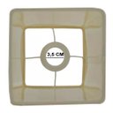Ver imagem 4 de Cúpula de Abajur 23x13x13cm Tecido Algodão Soquete Nacional Ref 49