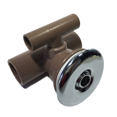 Bico Jato T Duplo Direcional Hidromassagem Sanspray Cromado