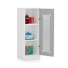 Mini Geladeira Refrigerador Infantil Com Visor Transparente:Cinza - 4