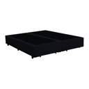 Ver imagem 1 de Cama Box Casal Bipartido Extremo Reforçado King Design Suede Preto 138x188x40