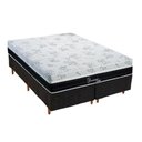 Ver imagem 1 de Cama Box Queen: Colchão Molas Polar Master Ensacadas Diamond + Base Crc Rústico Black(158x198)