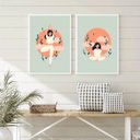 Ver imagem 1 de Kit 2 Quadros Decorativos Meditação Yoga 45x34cm - com Vidro:madeira Preta