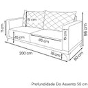 Ver imagem 4 de Sofa Nori 3 Lugares Pes de Ferro 200cm Linho Boucle 3300 Ezz