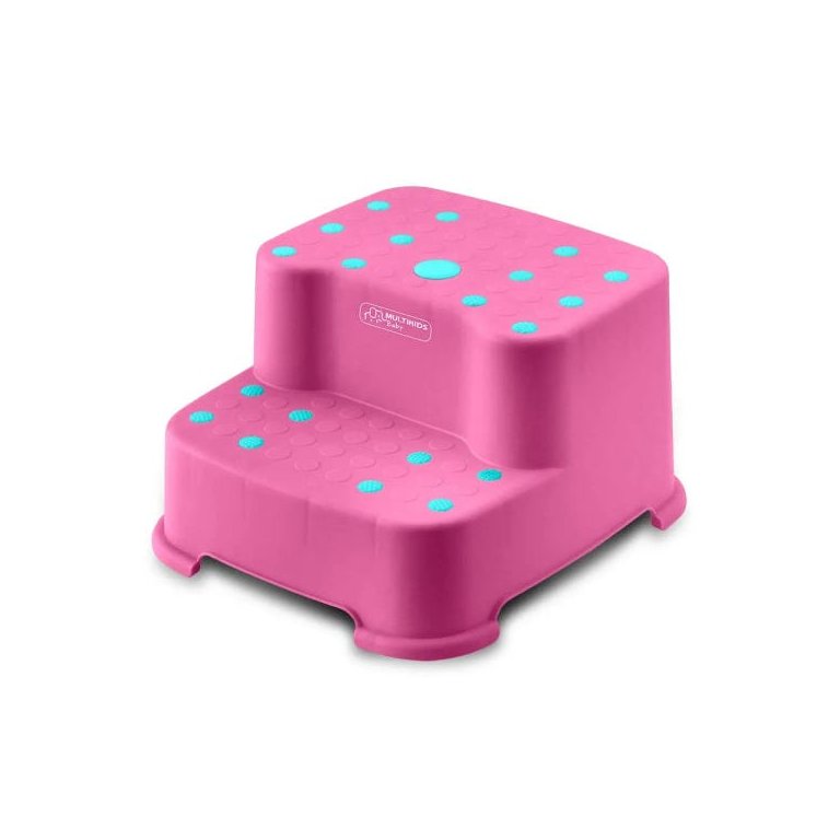 Escadinha Infantil Up N Down Dois Degraus Rosa - BB1005 - Multikids Baby