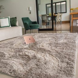 Tapete para Sala Belos Pelos Antialérgico Retangular Cinza Casen 300x200cm - 1 Tapete para Sala Belos Pelos Antialérgico Retangular Cinza Casen 300x200cm - 1