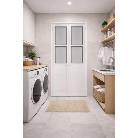 Porta Camarão Lambril com Vidro Branco 210x90 Lado Direito