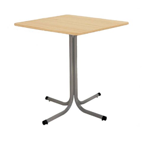 Mesa de Jantar Quadrada 70cm Cinza Tampo Madeira Pinus