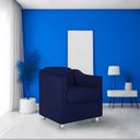 Ver imagem 2 de Kit 4 Poltronas Bia Decorativa Reforçada Recepção Clinica Salão Sala de Estar Suede:azul Marinho