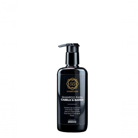 Shampoo Cabelo e Barba Extratos Botanicos 200ml 1 Unidade Sg Cosméticos