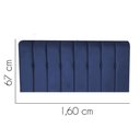 Ver imagem 2 de Painel Estofado Luxo Botão Kiara 160cm Queen Size para Cama Box Corino Azul Marinho - Gat Magazine