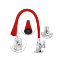 Ver imagem 3 de Torneira Quadrada Metal Gourmet Cozinha Mesa Bancada C Ducha:Vermelho