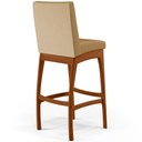 Ver mais imagens de Kit 03 Banquetas Altas Para Cozinha Sala de Jantar Fixa Mila B04 Linho Bege Escuro - Lyam Decor