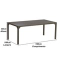 Ver imagem 3 de Mesa Retangular Haiti Tampo Ripado em Alumínio para Cozinha, Edícula, Área Trama Original