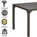 Ver imagem 4 de Mesa Retangular Haiti Tampo Ripado em Alumínio para Cozinha, Edícula, Área Trama Original
