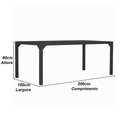 Ver imagem 5 de Mesa Retangular Haiti Tampo Ripado em Alumínio para Cozinha, Edícula, Área Trama Original