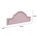 Ver imagem 2 de Cabeceira Casal Luxo 140X60 Rosa Tachas Fumê