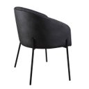 Ver imagem 3 de Kit com 2 Poltronas Laura com Base Fixa em Aço Carbono Preto Fosco – Exclusiva Courino Durango Preto
