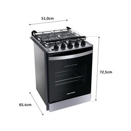 Fogão Brastemp De Embutir 4 Bocas Dupla Chama com Grades Individuais Inox Bivolt BYO4EBR - 9
