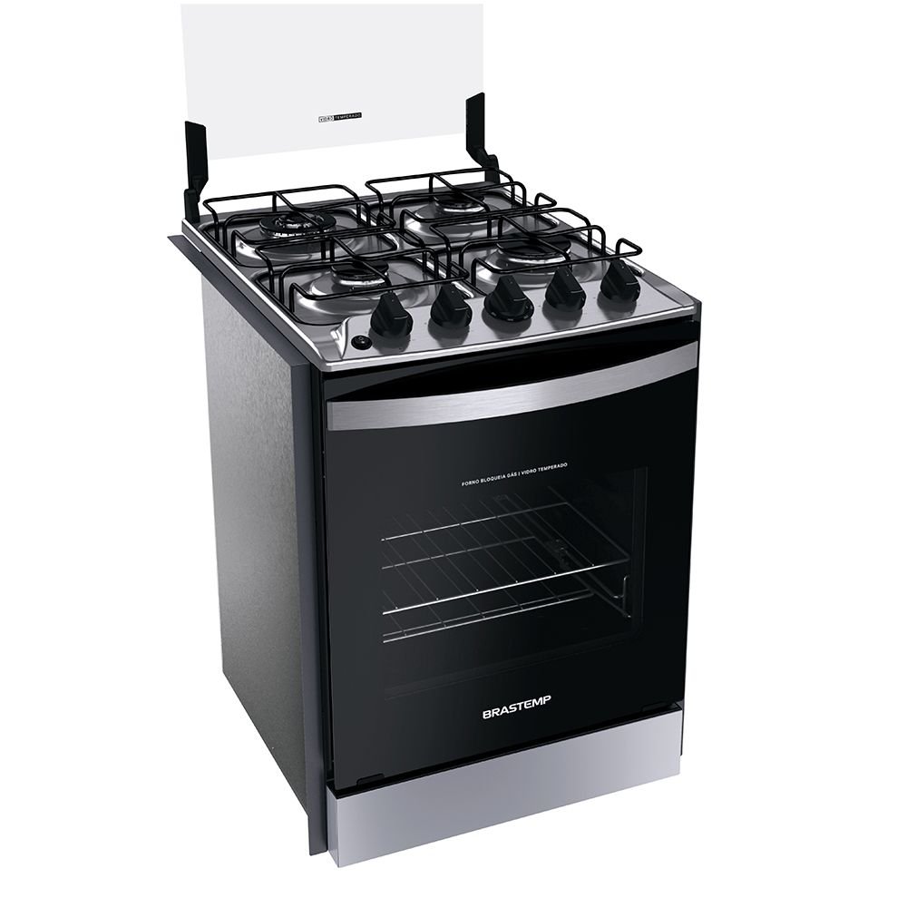 Fogão Brastemp De Embutir 4 Bocas Dupla Chama com Grades Individuais Inox Bivolt BYO4EBR - 2