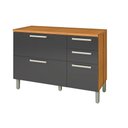 Ver imagem 1 de Gabinete P/ Pia Cozinha Balcão C/ Tampo Burguesa Premium C/ 2 Portas e 3 Gavetas 120cm Freijo/