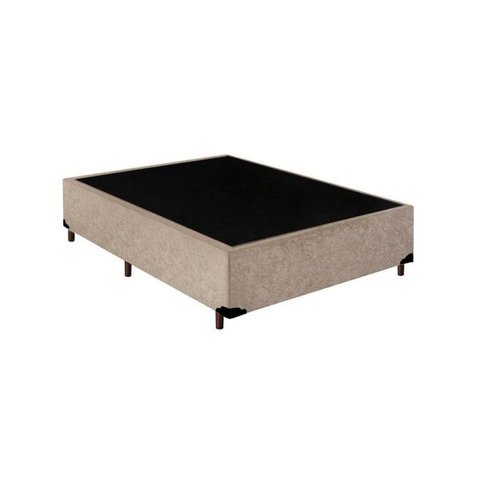 Base Box Casal Suede Bege 40x138x188 Ducci