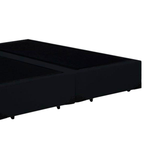 Base Box Bipartido Queen Suede Preto 40x158x198 Ducci - 2