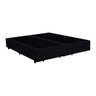 Base Box Bipartido Queen Suede Preto 40x158x198 Ducci - 1