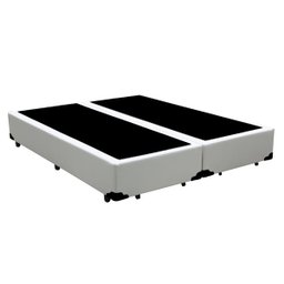 Base Box Bipartido Queen Sintético Branco 40x158x198 Ducci - 1