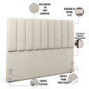 Ver imagem 3 de Cabeceira Cama Box King 195 cm Dália W01 Linho Champagne - Lyam Decor