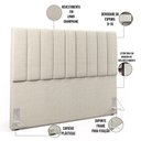 Ver imagem 4 de Cabeceira Cama Box King 195 cm Dália W01 Linho Champagne - Lyam Decor