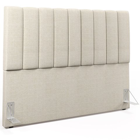 Cabeceira Cama Box King 195 cm Dália W01 Linho Champagne - Lyam Decor