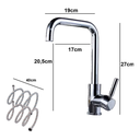 Ver imagem 6 de Torneira Monocomando Misturador Cozinha Pia, Mesa Cromada Fc-36c
