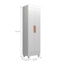 Ver imagem 2 de Armário Multiuso Lite Branco Brilho 2 Portas 181cm Altura Área de Serviço Mdp