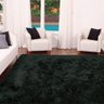 Tapete para Sala e Quarto Contra Antialérgico Felpudo Retangular 200x140cm Preto Casen - 2