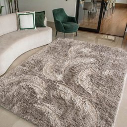 Tapete para Sala Luxo Confort Peludo Retangular Cinza Casen 140x100cm - 1 Tapete para Sala Luxo Confort Peludo Retangular Cinza Casen 140x100cm - 1