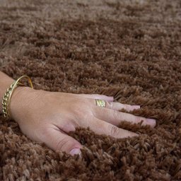 Tapete Shaggy Macio Quarto/Sala Casen Bege - 2