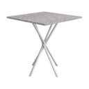 Ver imagem 5 de Conjunto Mesa com 4 Cadeiras e Tampo Quadrado Diamante Branco/Cinza