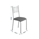 Ver imagem 3 de Conjunto Mesa com 4 Cadeiras e Tampo Quadrado Diamante Branco/Cinza