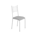Ver imagem 6 de Conjunto Mesa com 4 Cadeiras e Tampo Quadrado Diamante Branco/Cinza