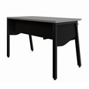 Ver imagem 4 de Mesa Escrivaninha 150cm x 60cm com Gaveteiro Suspenso e Tampo Chanfrado F5 Office Cor:Cinza Sagrado