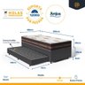 Cama Box com Colchão de Molas Ensacadas Classic Pocket + Auxiliar de Espuma Unique Solteiro 88 Cm - 6