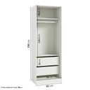 Ver imagem 4 de Guarda Roupa Modulado 100% MDF 2 Portas Orion CabeCasa MadeiraOriginals Bege/Aveia